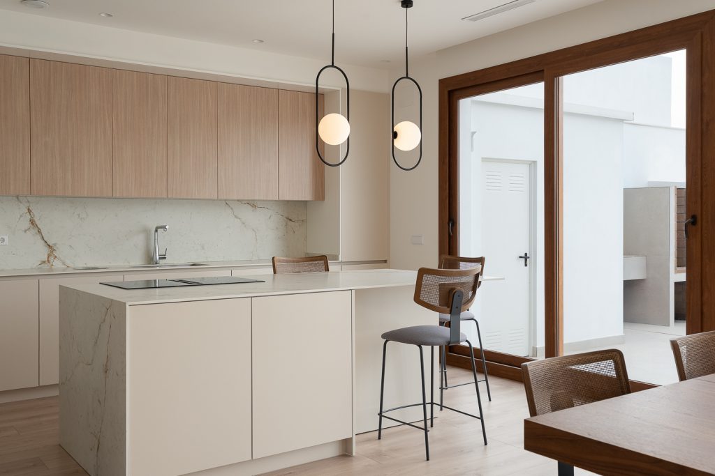 Cocina integrada en la zona de día