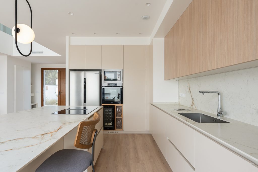 Cocina integrada en la zona de día